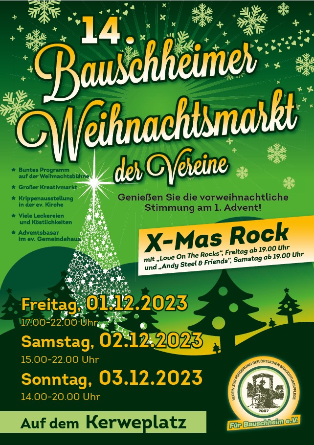 Plakat Weihnachtsmarkt 2023