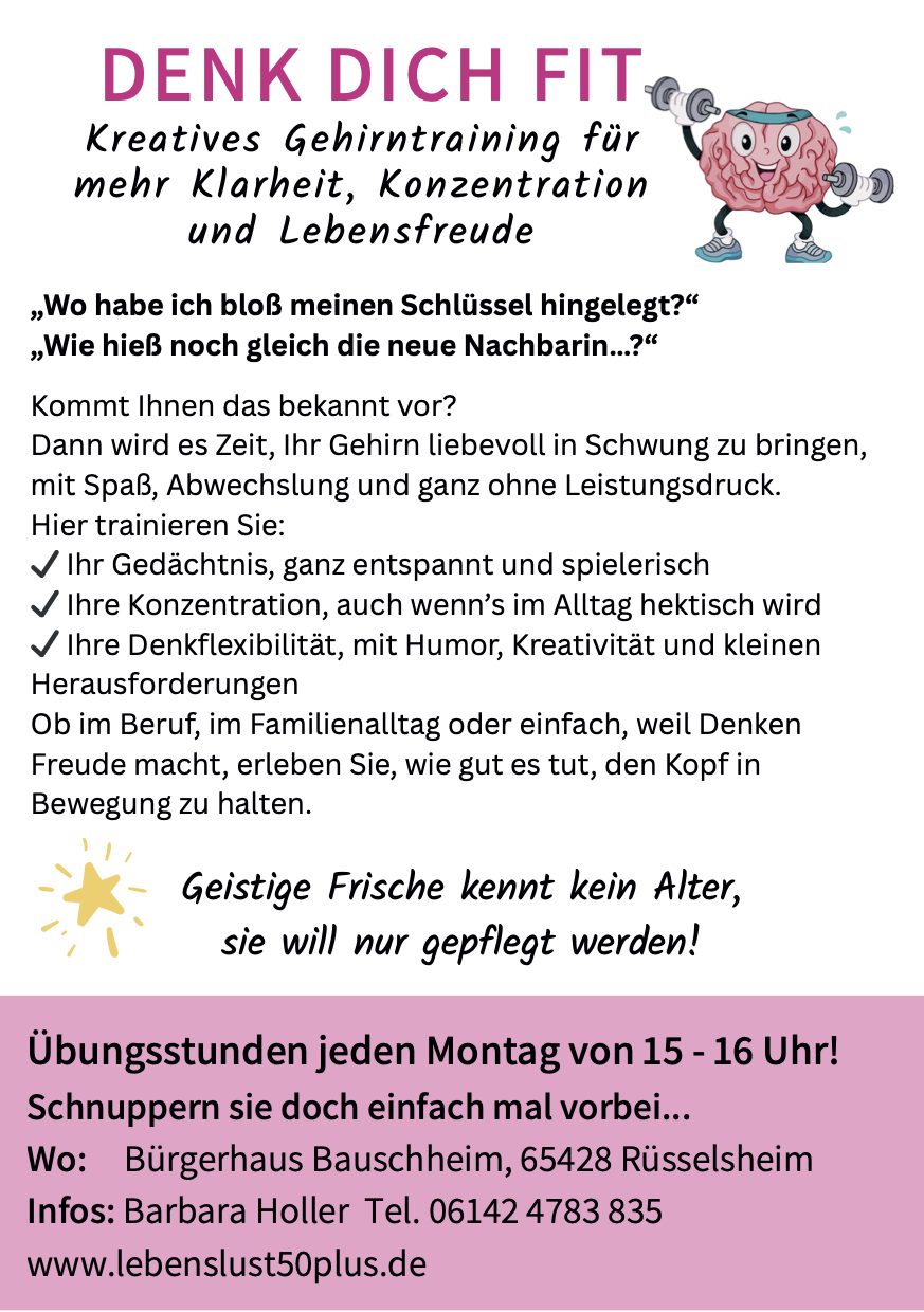 Plakat Denk dich fit